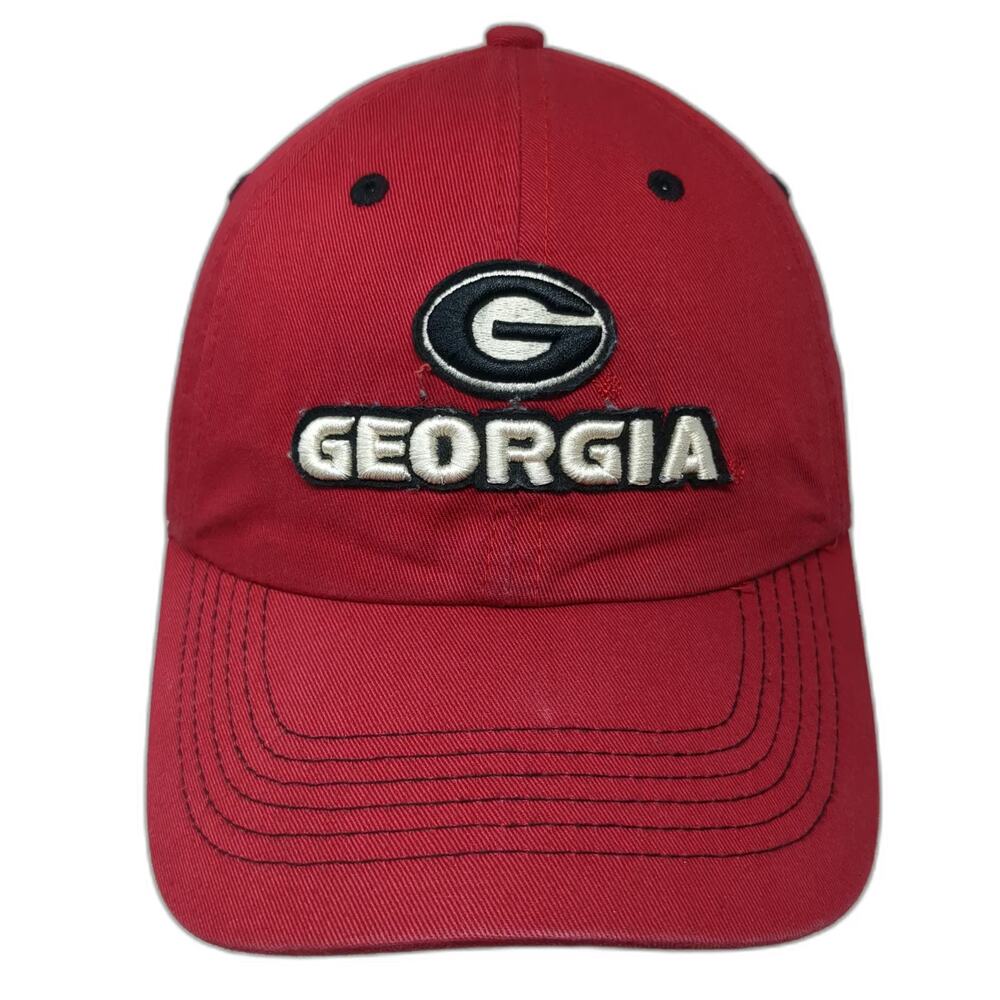 Fan Favorite NCAA Georgia Bulldogs Baseball Cap Red OS Embroidered Slideback Hat